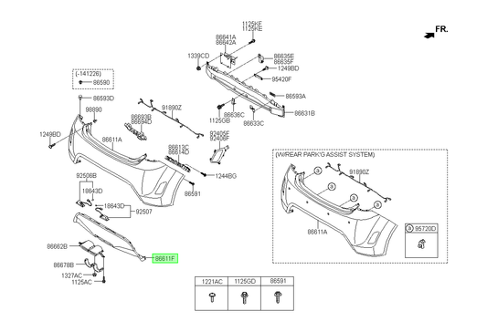Parachoque Tras. Original Para Hyundai Veloster 2011-2018