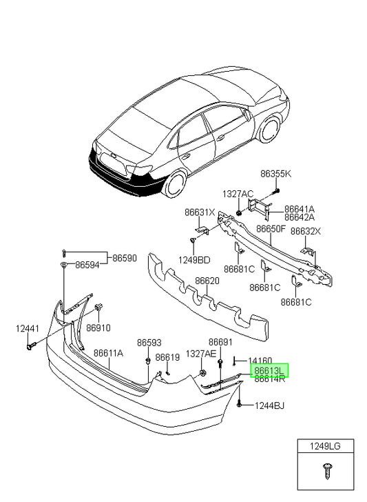 Soporte Parachoque Orig. Para Hyundai Elantra 2007-2010