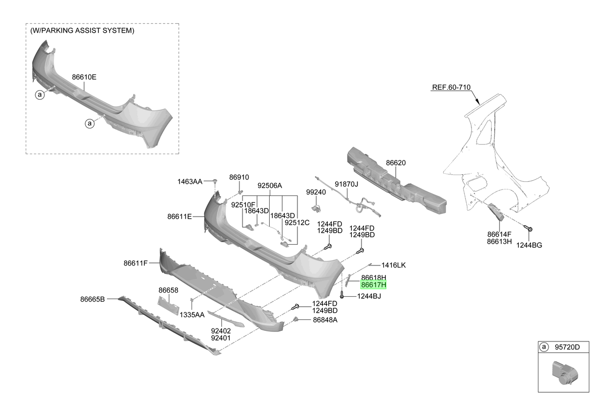Soporte Lh Original Para Hyundai I20 2023-2025