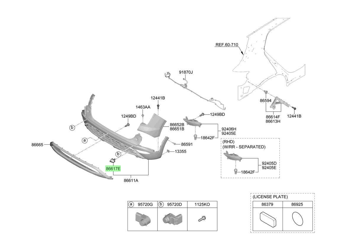 Tapa Gancho Remolque Original Para Hyundai Creta 2021-2025