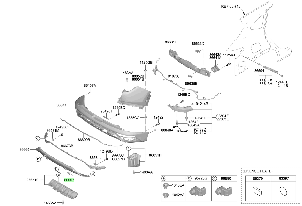 Tapa Gancho Original Para Hyundai Tucson 2021-2025