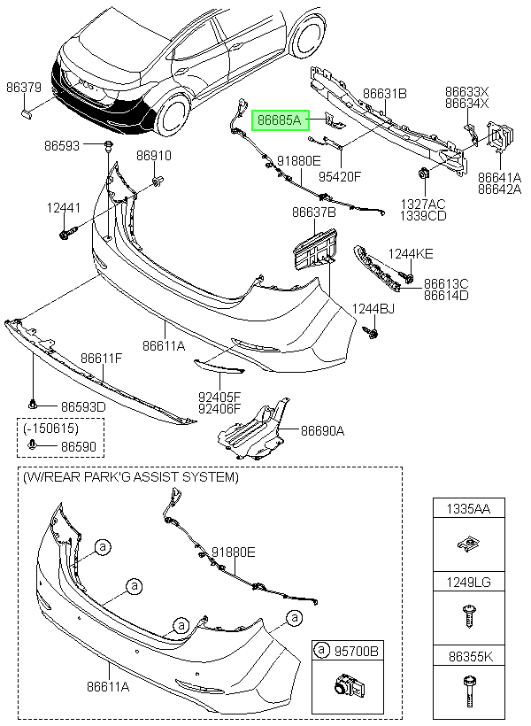 Soporte Parachoque Del. Orig. Para Hyundai Elantra 2011-2015