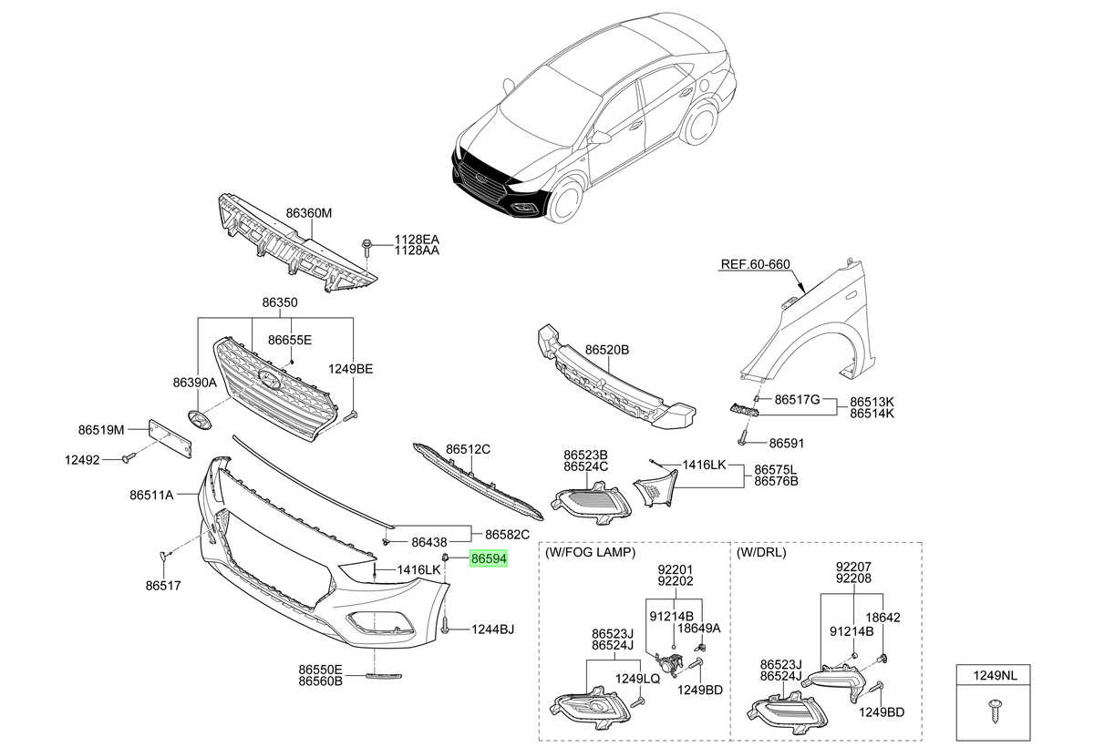 Clip Parachoque Orig. Para Hyundai Tucson 2011-2014