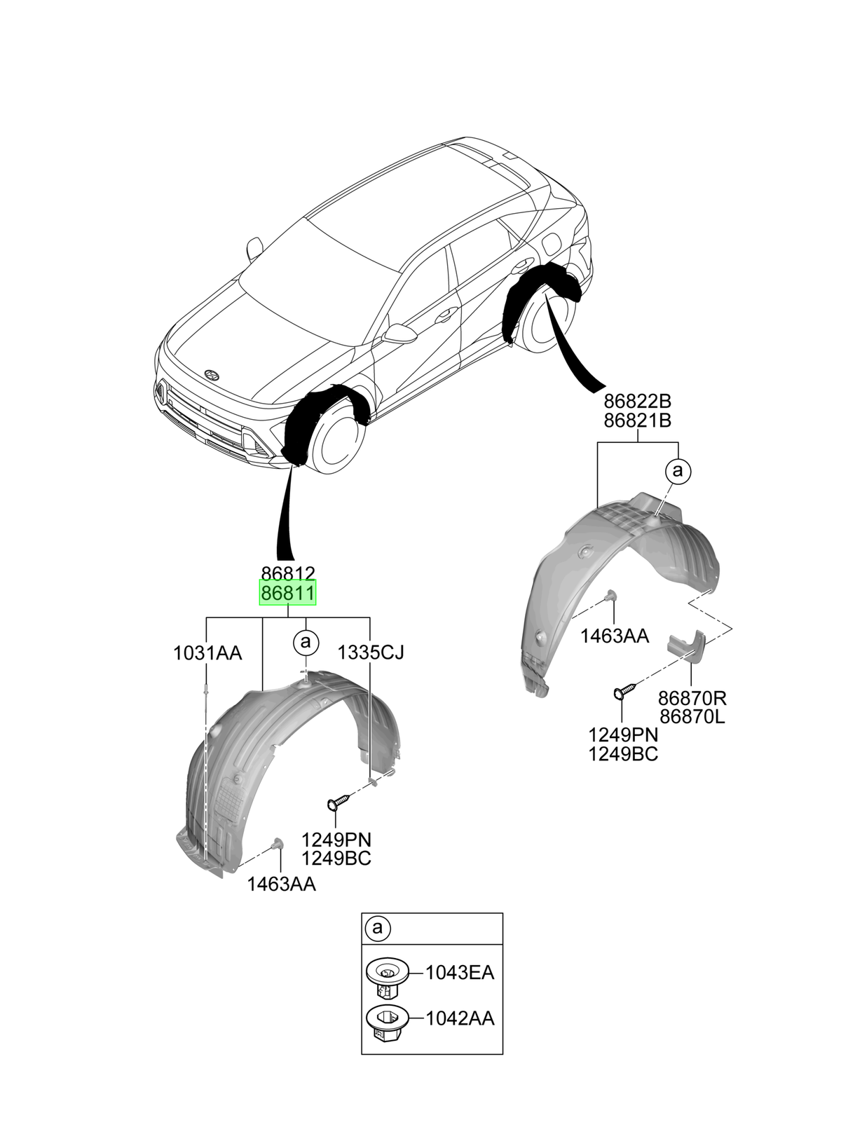 Guard. Del. Izq. Lh Original Para Hyundai Kona 2023-2025