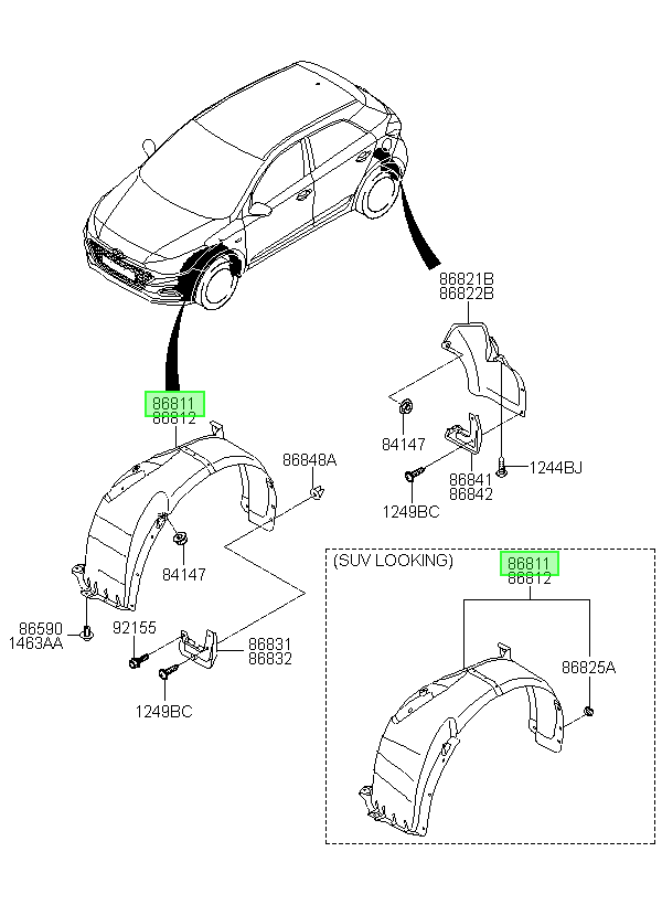 Proteccion-rueda Del Del. Orig. Para Hyundai I20 Desde 2017