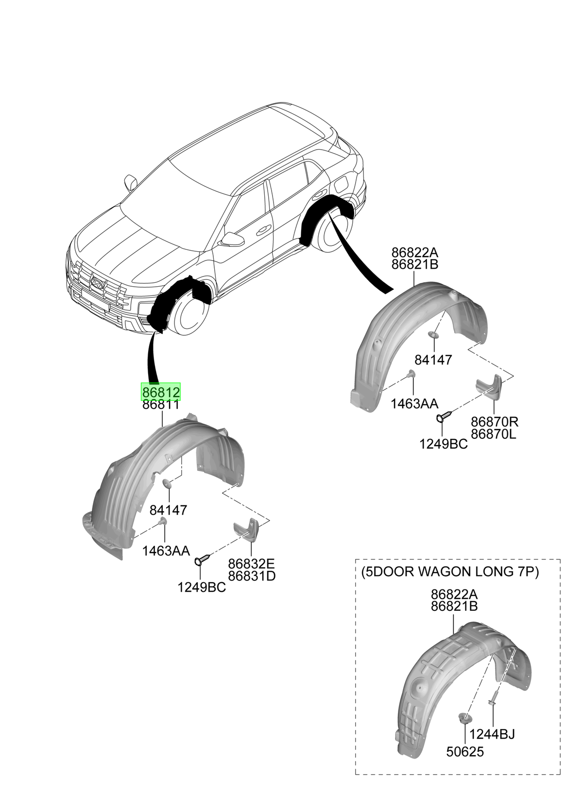 Guard. Del. Der. Rh Original Para Hyundai Creta 2024-2025