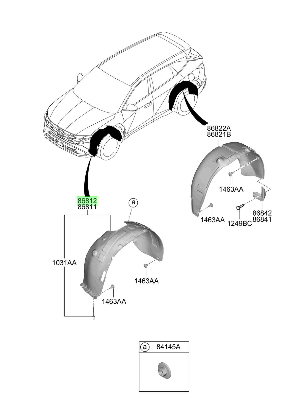 Guard. Del. Der. Rh Original Para Hyundai Tucson 2024-2025