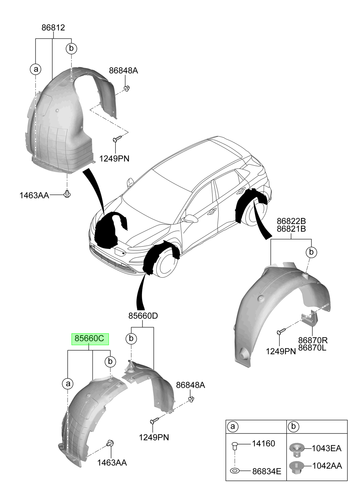 Guard. Del. Izq. Lh Original Para Hyundai Kona 2018-2024