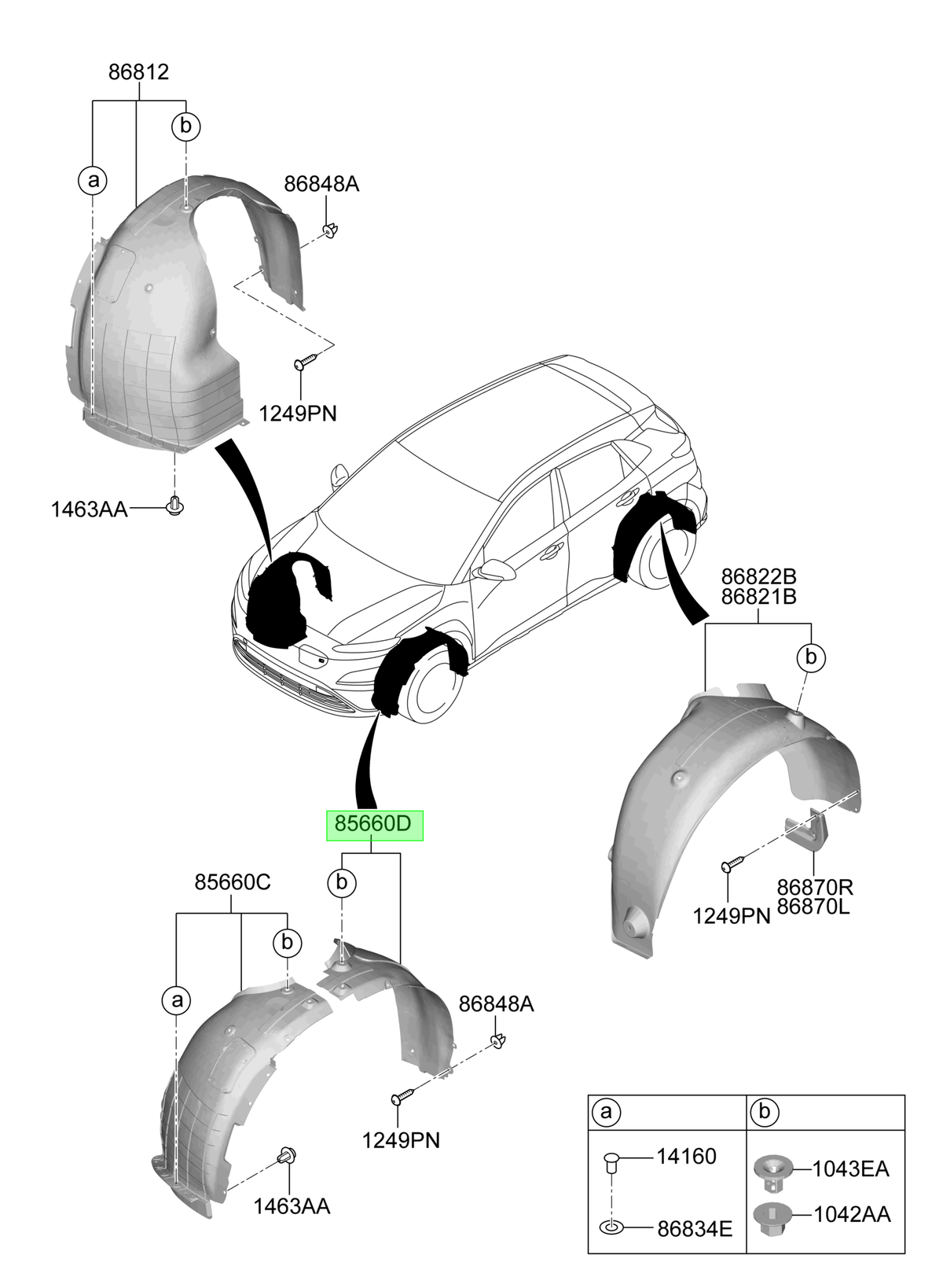 Buje Montaje Cabina Original Para Hyundai Kona 2018-2024