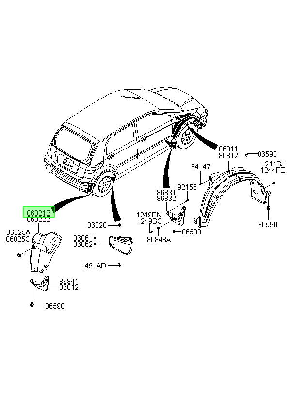 Guardafango Original Para Hyundai Getz 2002-2011