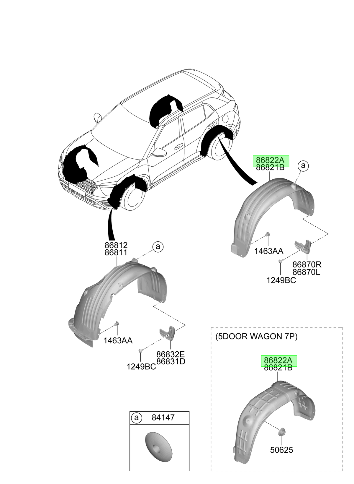 Guardafango Int. Tras. Der. Rh Original Para Hyundai Creta