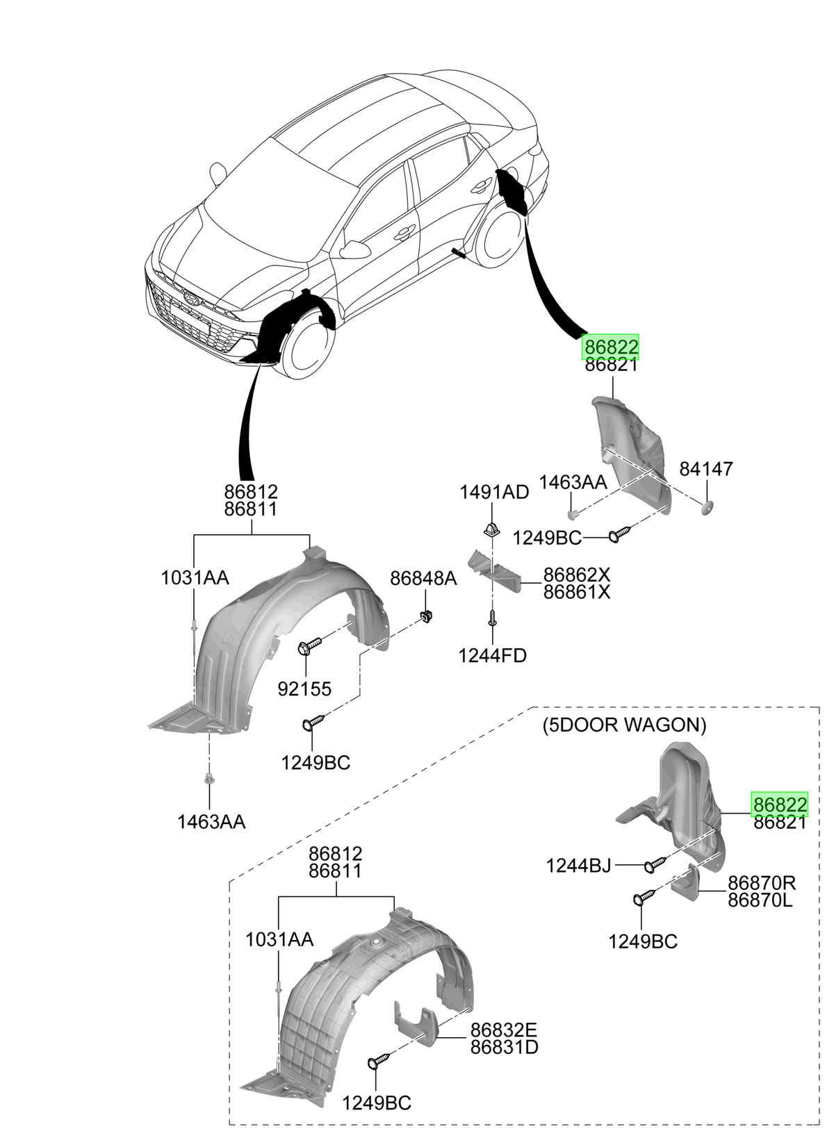 Guardafango Rh Original Para Hyundai I10 2019-2025