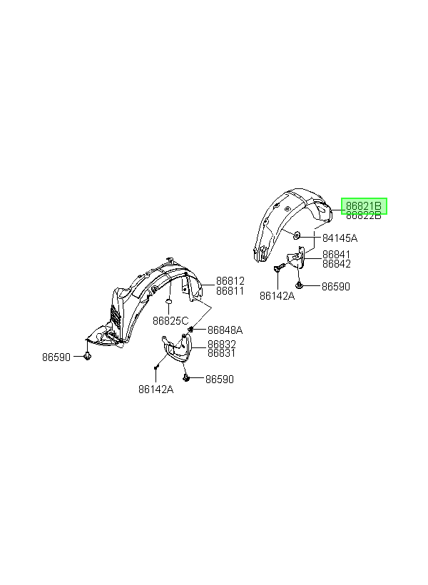 Guardafango Lh Original Para Hyundai Santa Fe 2009-2013