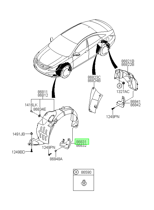 Guardabarro Del Del. Lh Orig. Para Hyundai Sonata 2011-2014