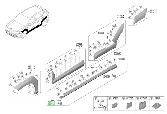 Aleta Guard. Del. Izq. Lh Orig. Para Hyundai Kona 2018-2025