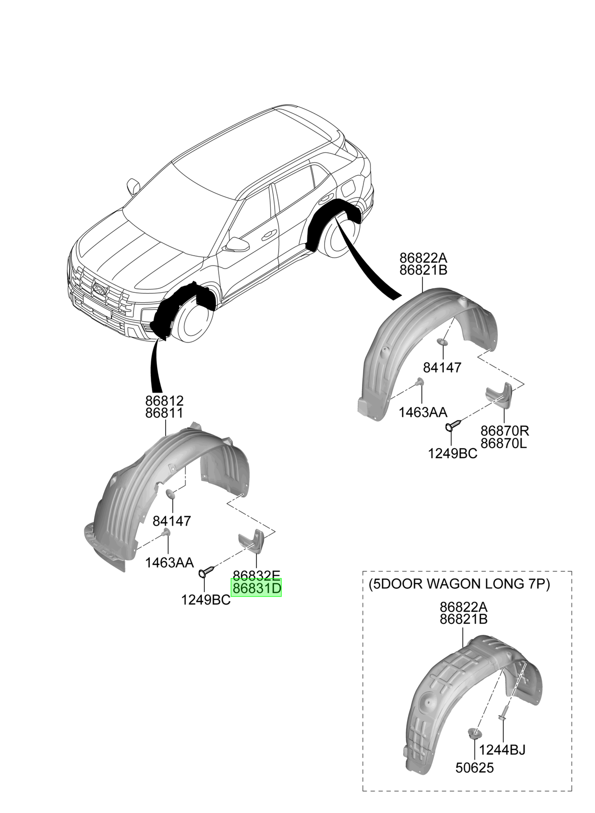 Guardafango Lh Original Para Hyundai Creta 2020-2025