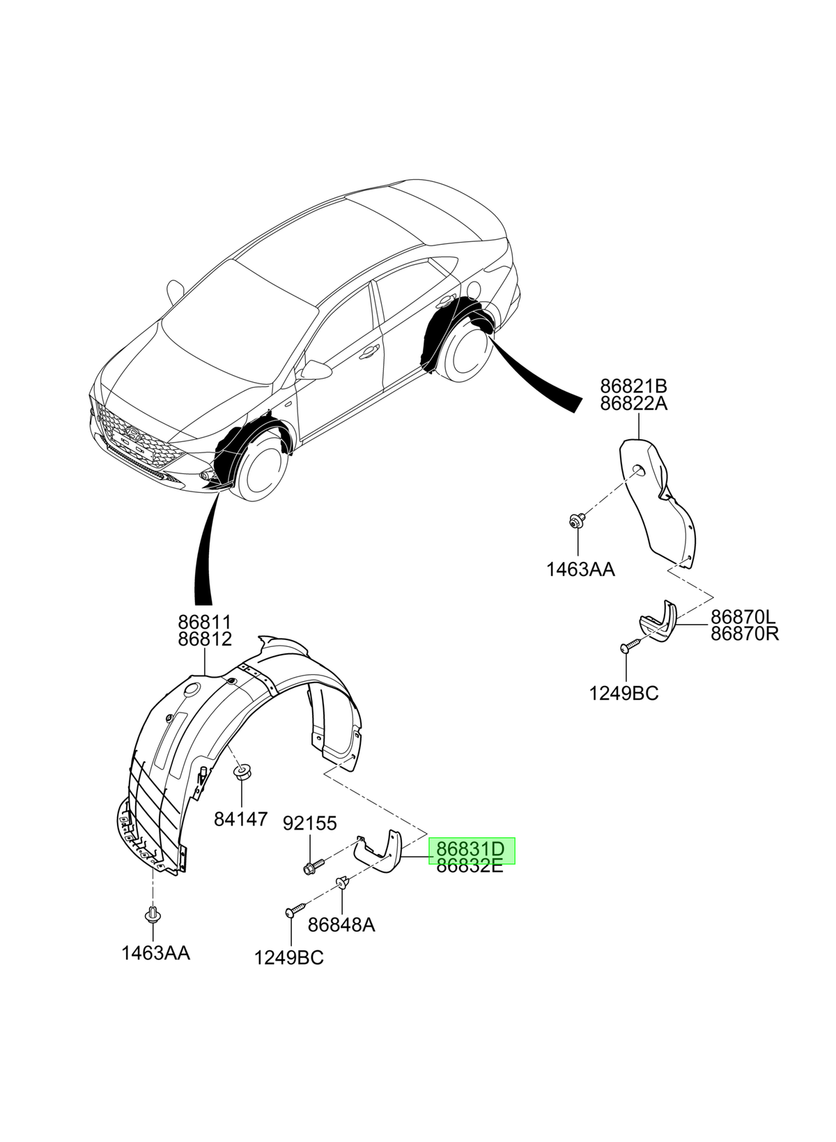 Aleta Guard. Del. Izq. Orig. Para Hyundai Accent 1995-2011