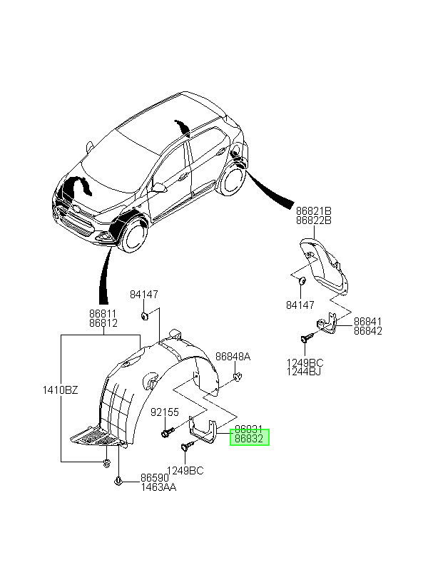Conj. Guarda Orig. Para Hyundai Grand I10 Desde 2014