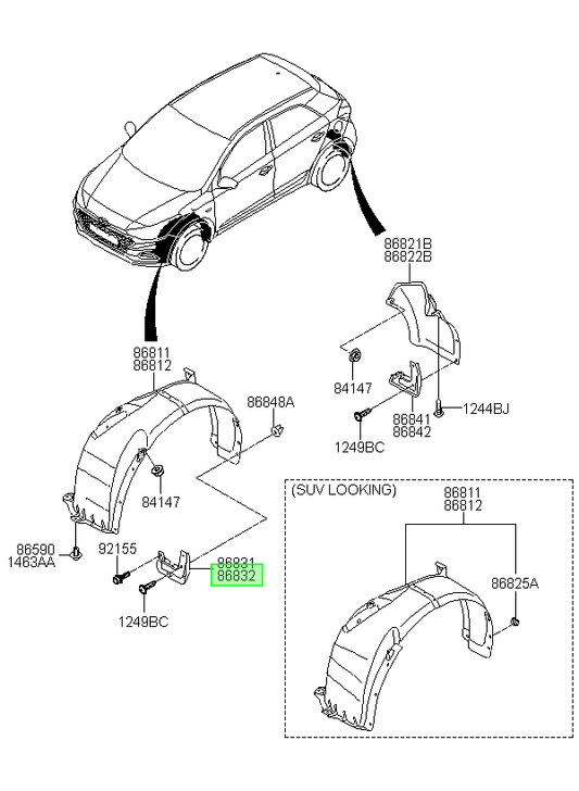 Aleta Dere Del. Orig. Para Hyundai I20 Desde 2017