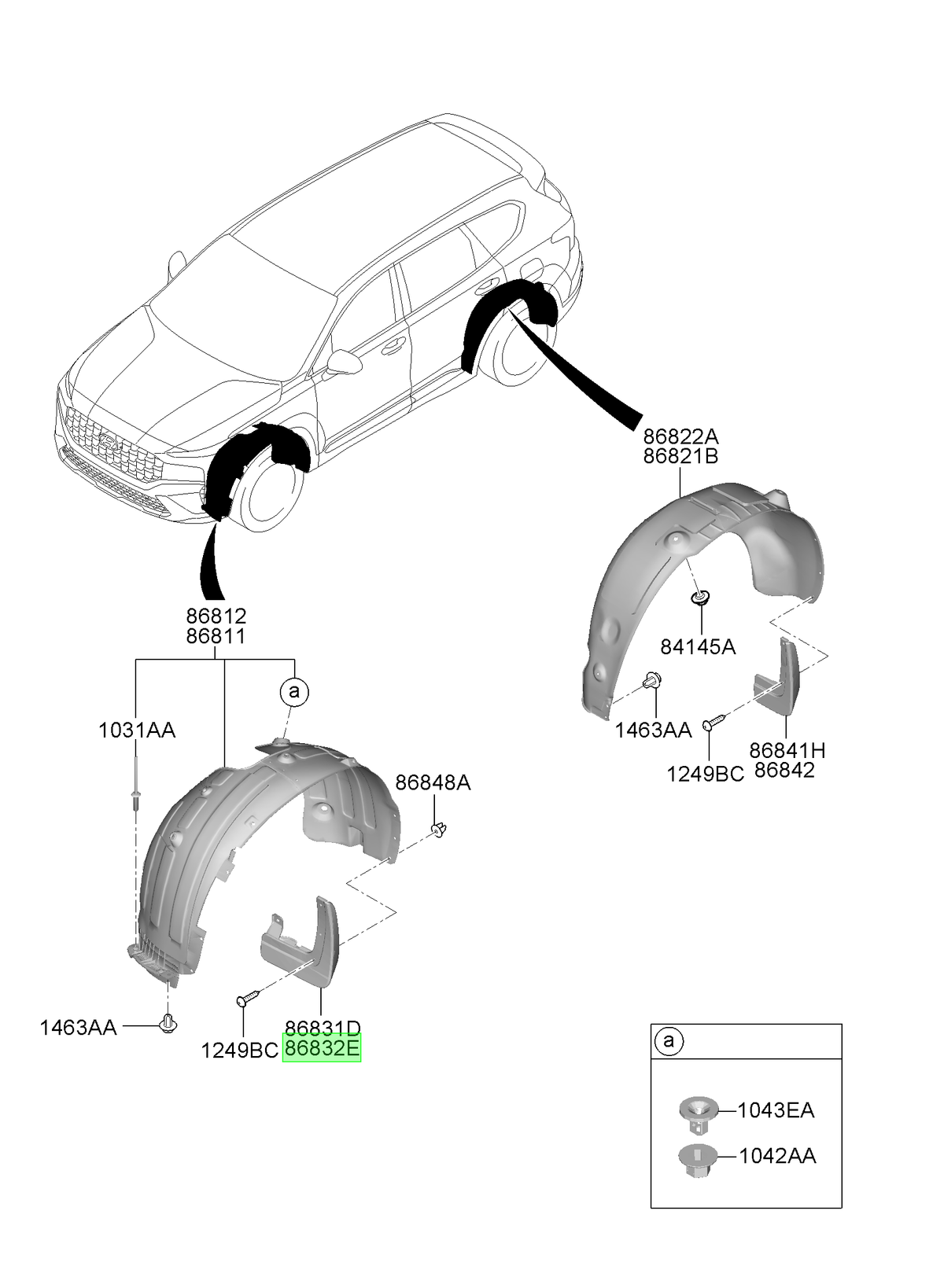 Tapabarro Del. Der. Rh Orig. Para Hyundai Santa Fe 2020-2025