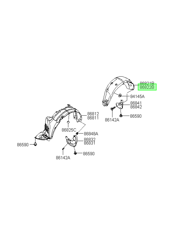 Guardafango Rh Original Para Hyundai Santa Fe 2009-2013