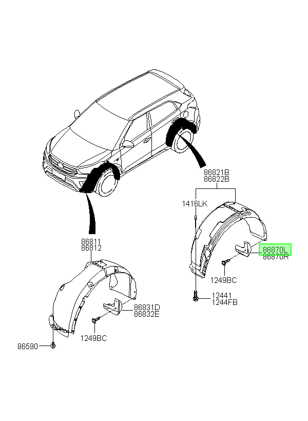 Guardafango Lh Tras. Lh Orig. Para Hyundai Creta Desde 2016