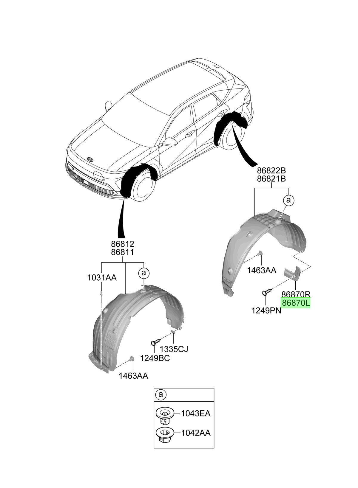 Aleta Guardafango Tras. Izq. Lh Original Para Hyundai Kona