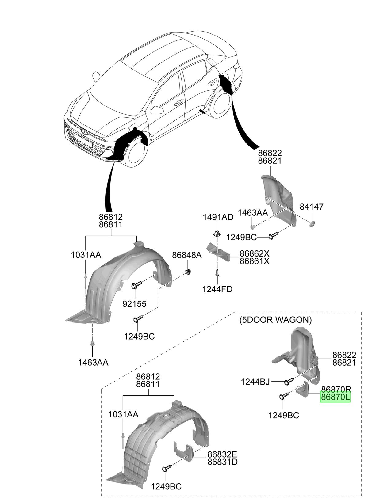 Aleta Lh Original Para Hyundai I10 2019-2025