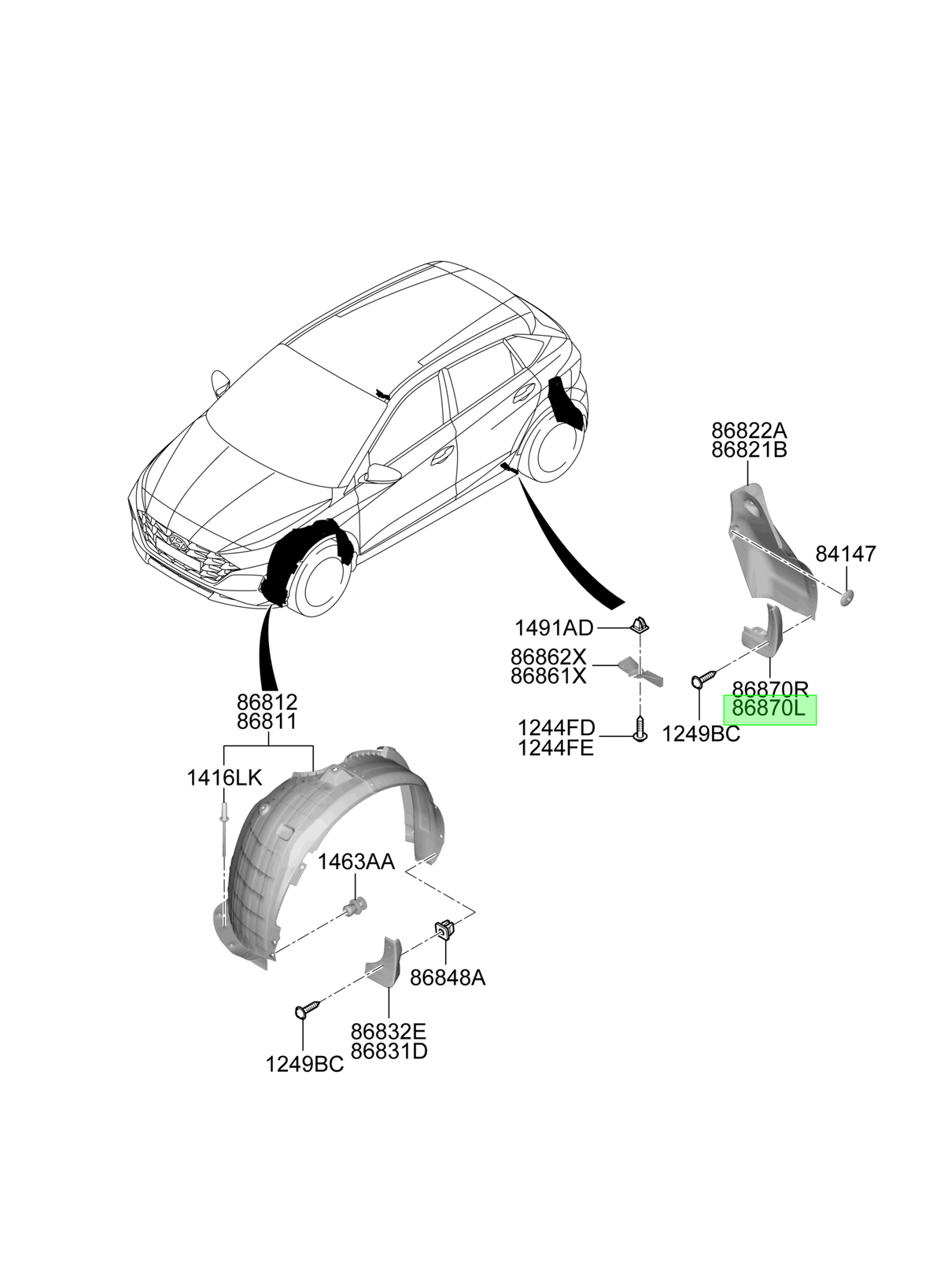 Aleta Original Para Hyundai I20 2020-2024