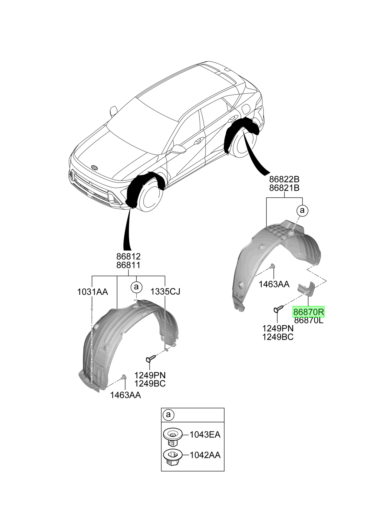 Aleta Guardafango Tras. Der. Rh Original Para Hyundai Kona