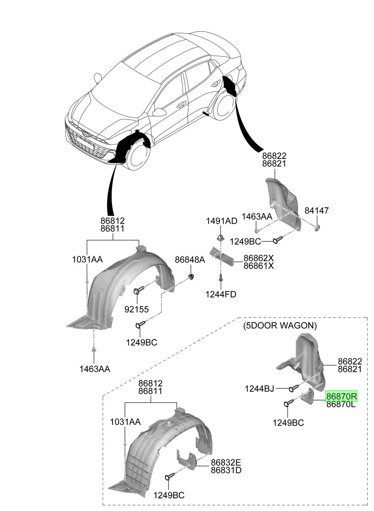 Aleta Rh Original Para Hyundai I10 2019-2025