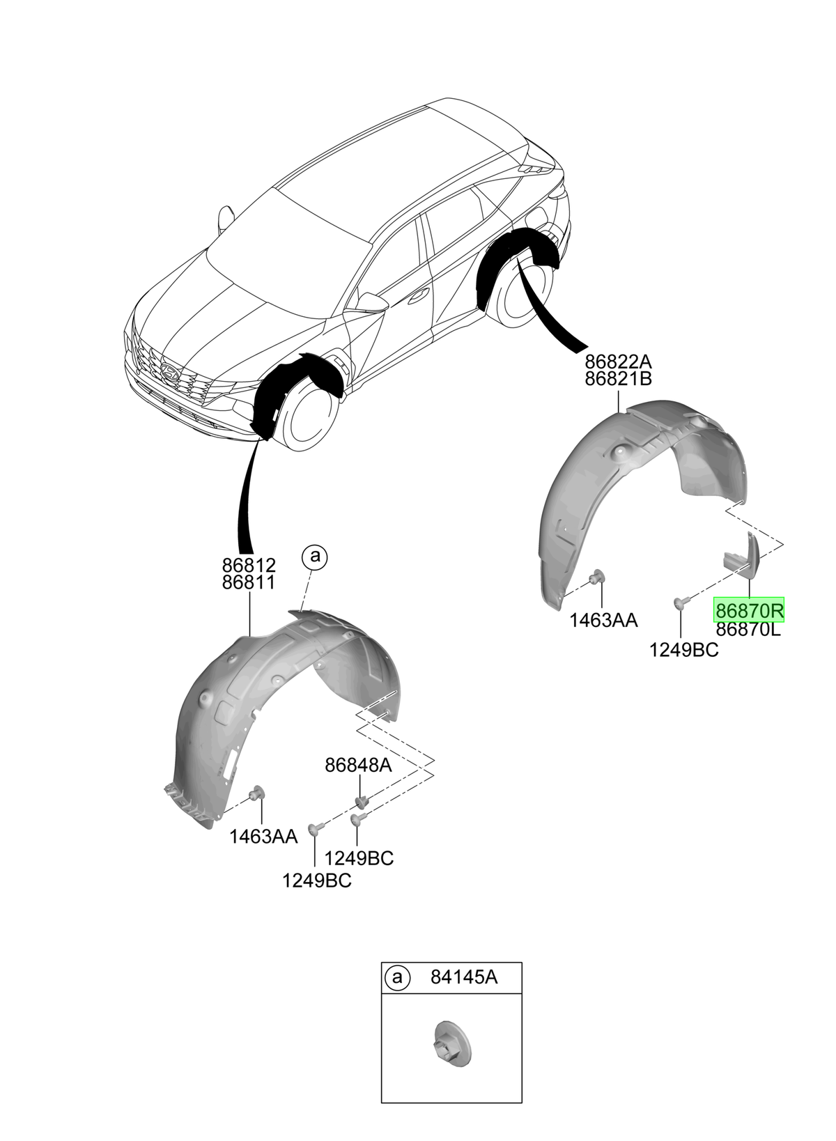 Tapabarro Rh Original Para Hyundai Tucson 2020-2025