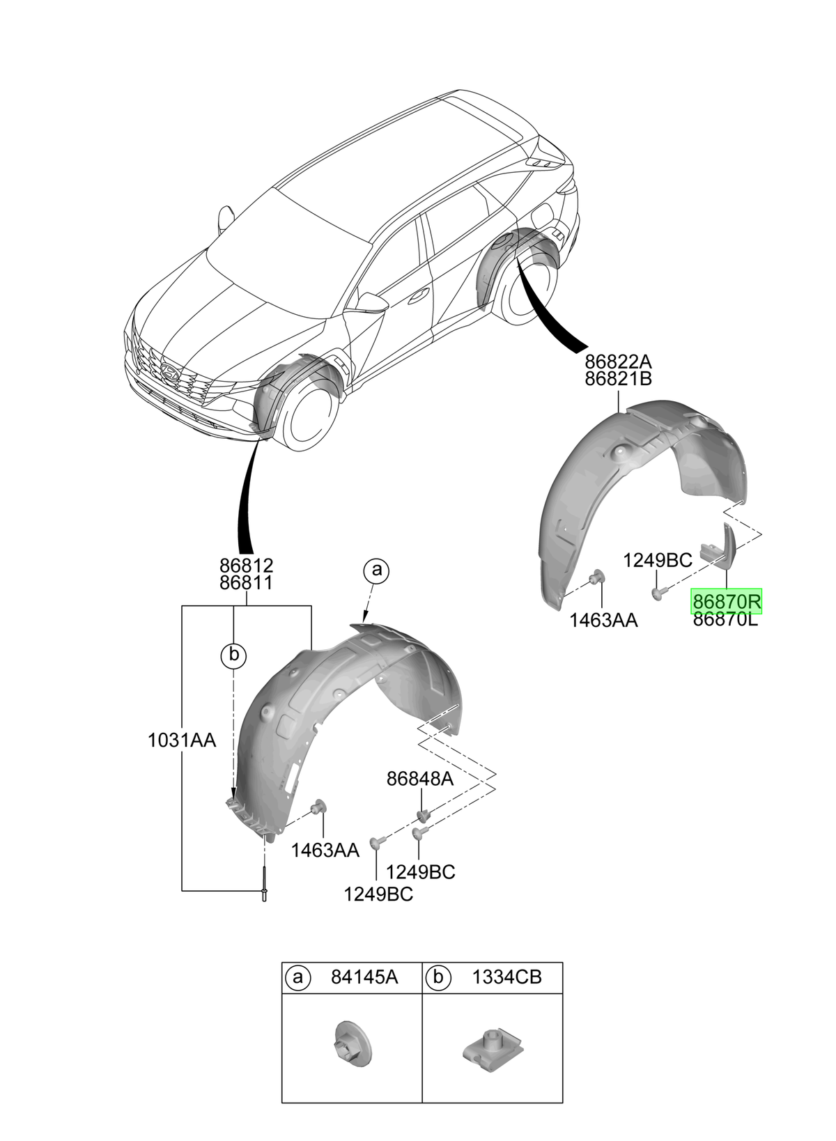 Aleta Guardafango Tras. Der. Rh Original Para Hyundai Tucson