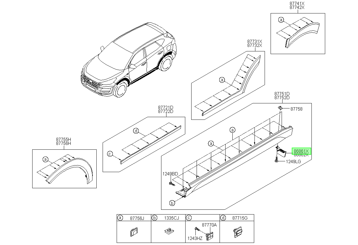 Guard Assy-rear Defl Orig. Para Hyundai Tucson Desde 2015