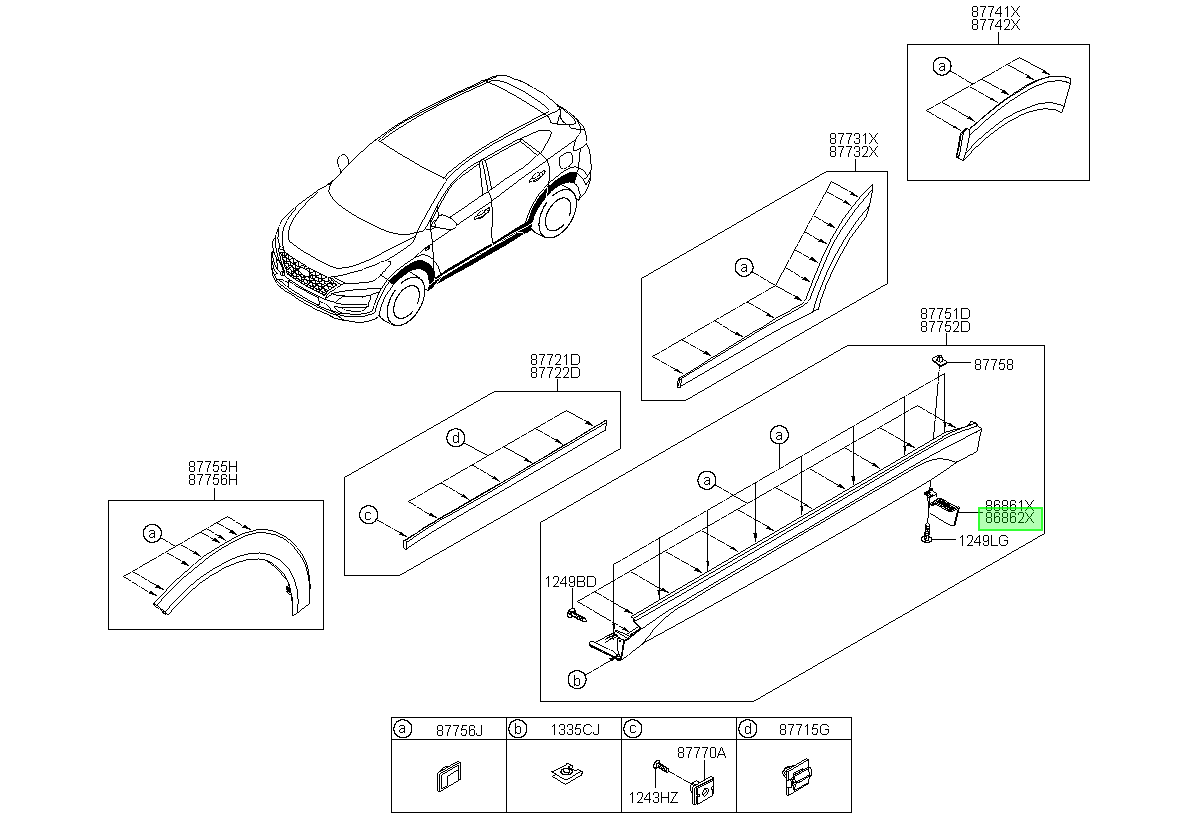 Deflector De Aire Tr Orig. Para Hyundai Tucson Desde 2015