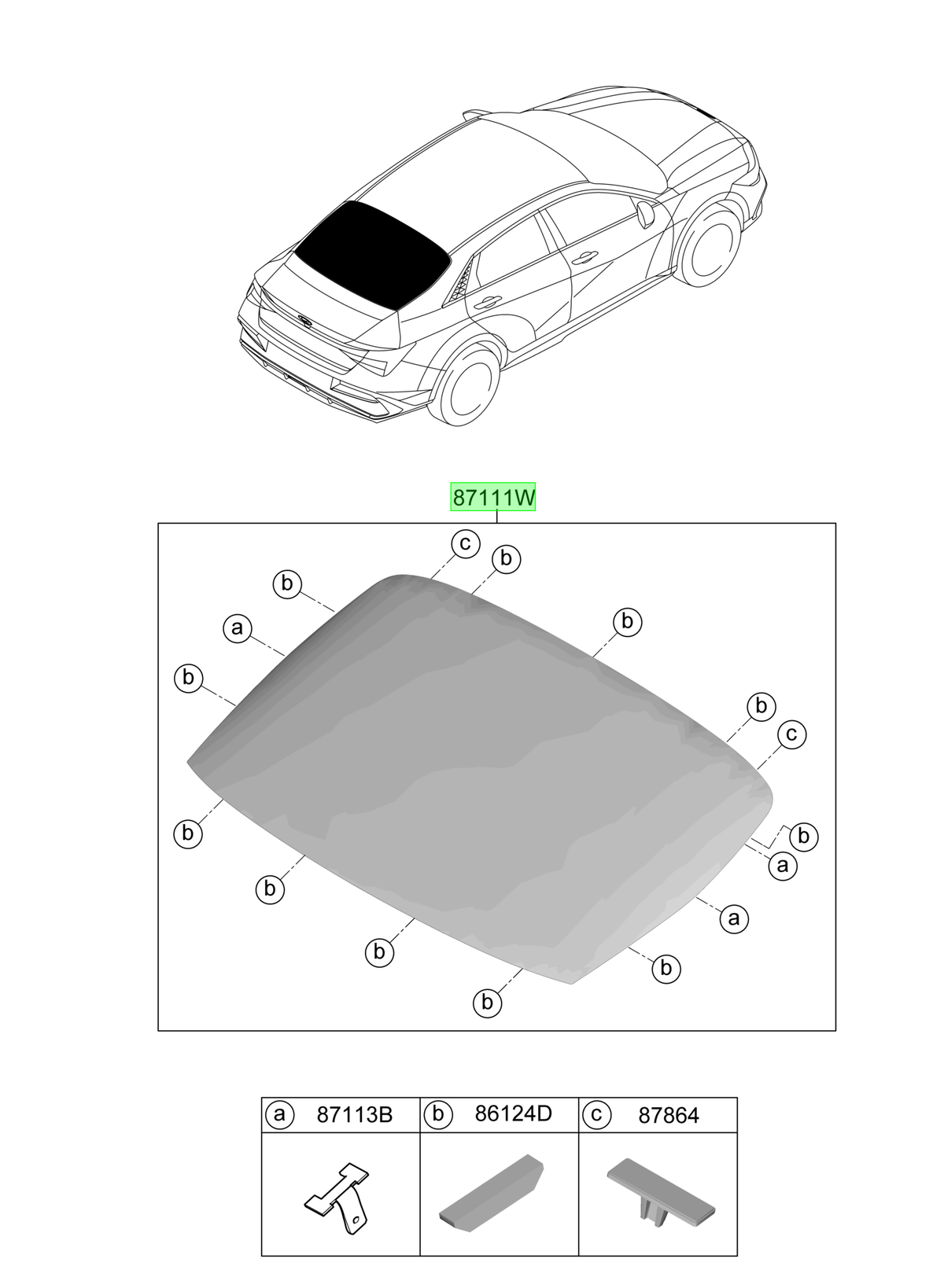 Luneta Original Para Hyundai Elantra 2020-2025