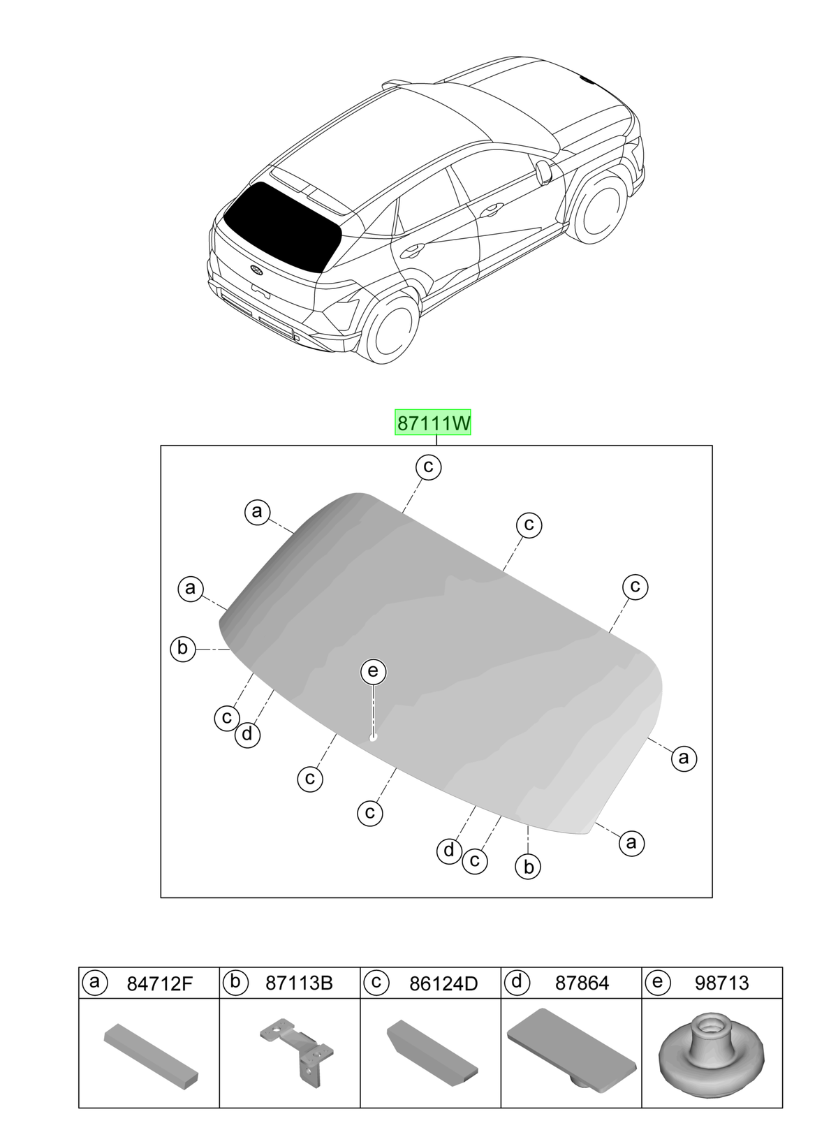 Luneta Original Para Hyundai Kona 2023-2025