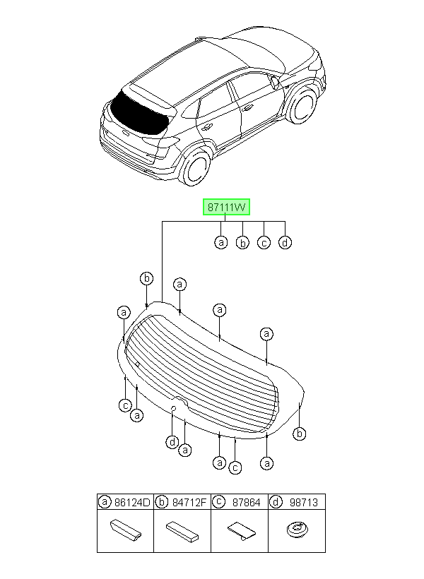 Luneta Portalon Orig. Para Hyundai Tucson Desde 2015