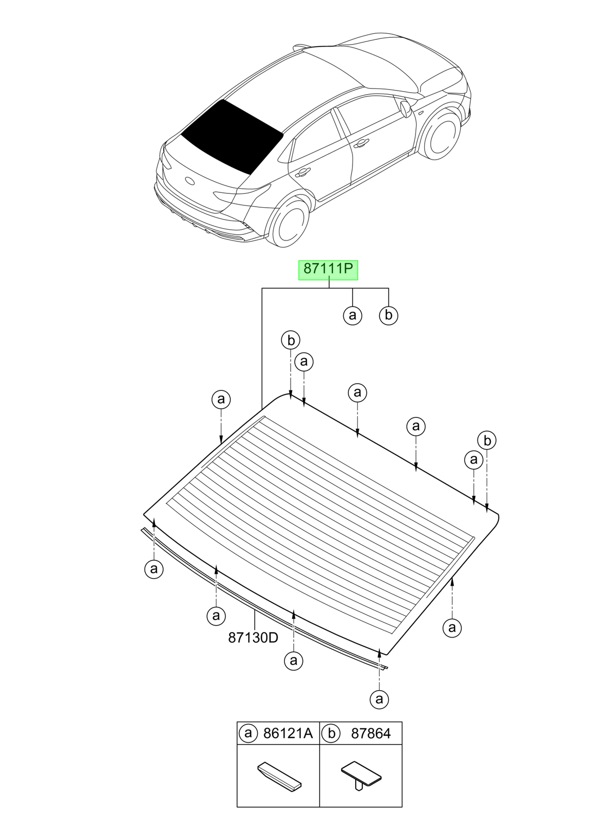 Luneta Tras. Original Para Hyundai Accent 2017-2024