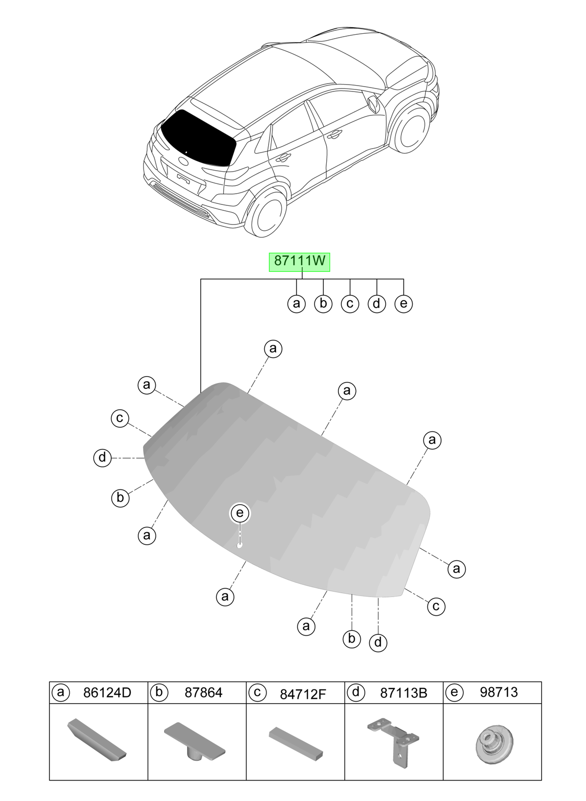 Luneta Original Para Hyundai Kona 2018-2024