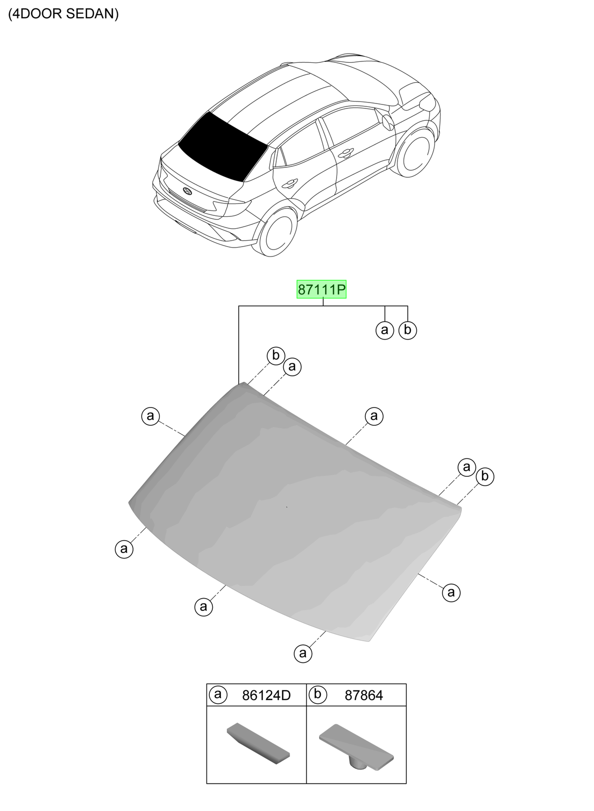 Luneta Tras. Original Para Hyundai I10 2019-2025