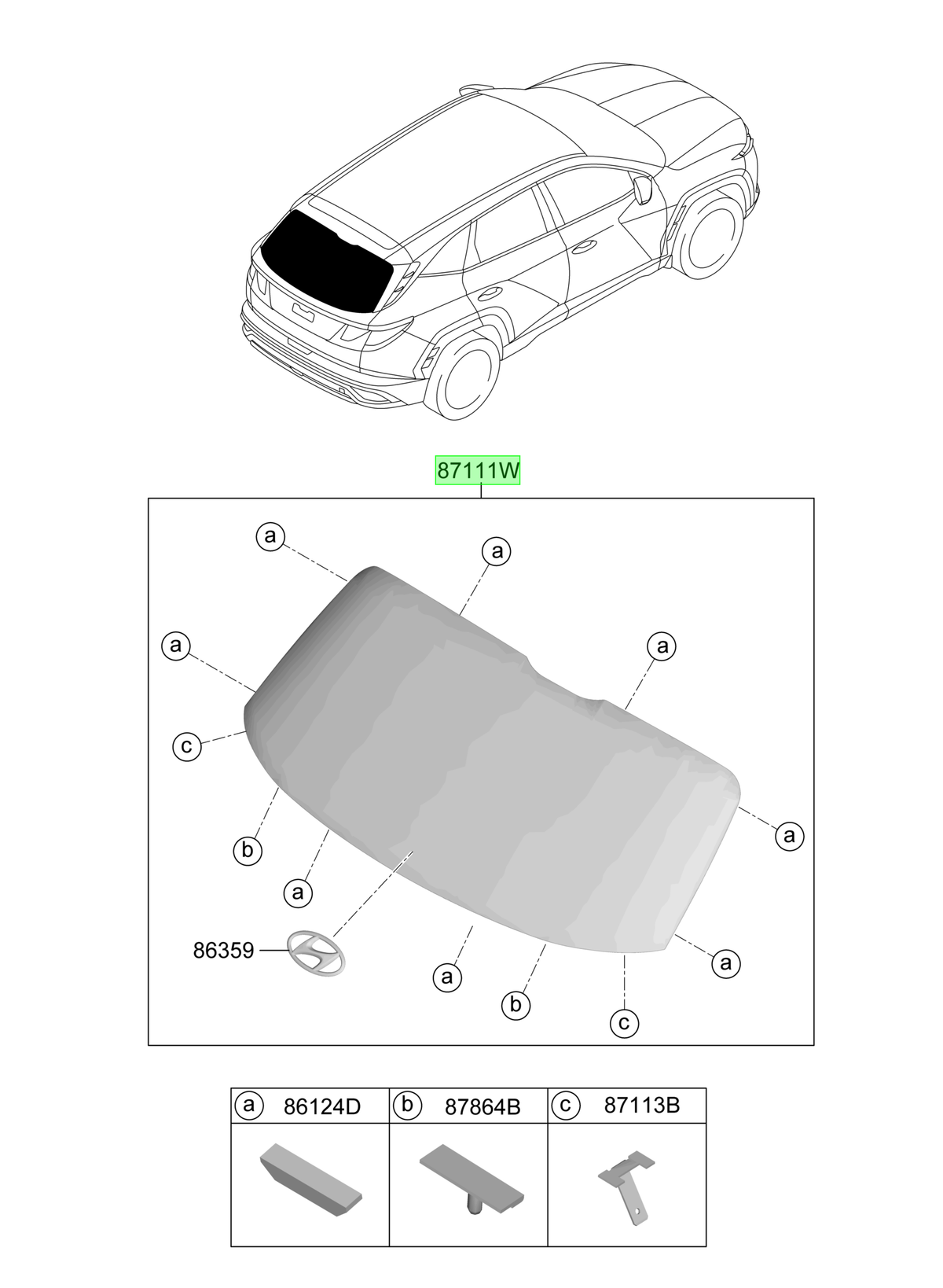 Luneta Original Para Hyundai Tucson 2024-2025