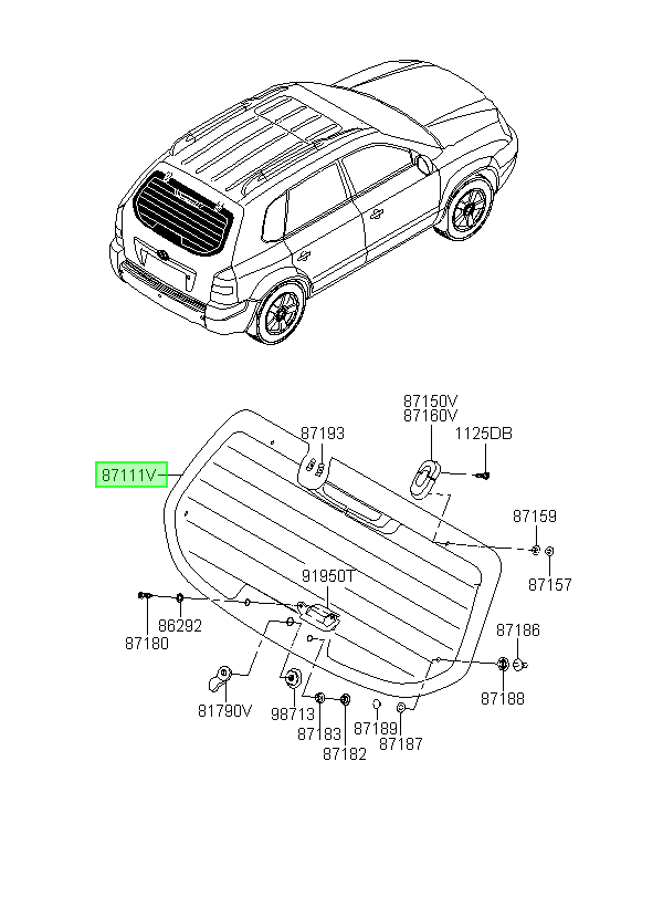 Luneta Original Para Hyundai Tucson 2003-2015