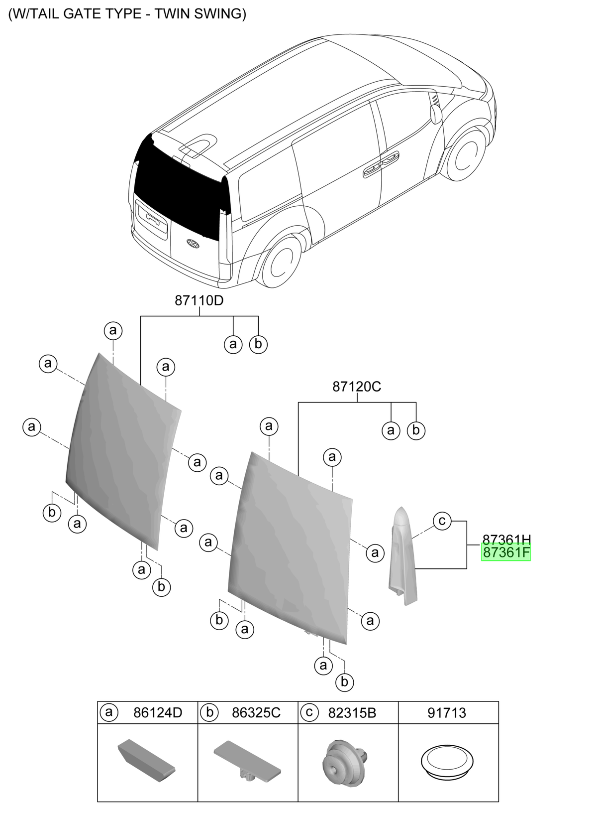 Luneta Tras. Original Para Hyundai Staria 2021-2025