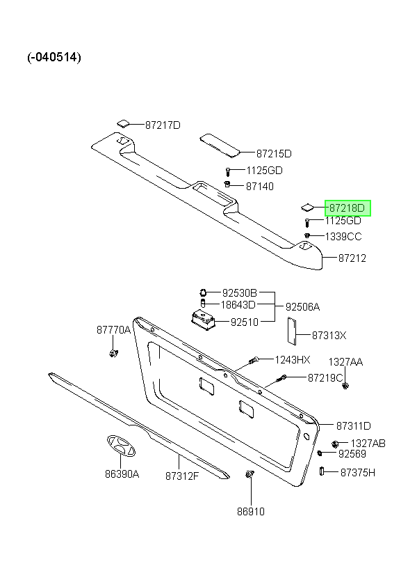 Spoiler Original Para Hyundai Terracan 2000-2007