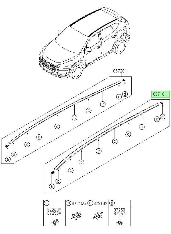 Moldura Original Para Hyundai Tucson 2015-2022