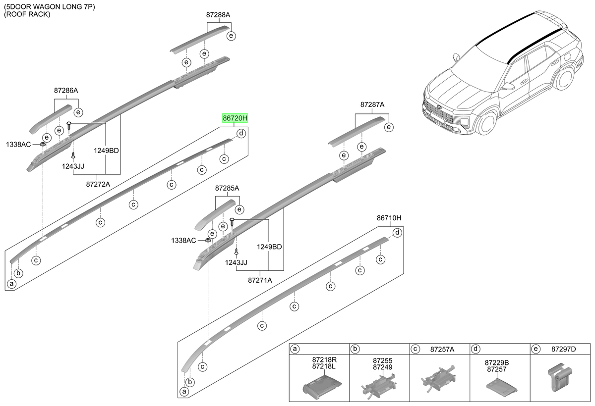 Moldura Techo Der. Original Para Hyundai Creta 2020-2025