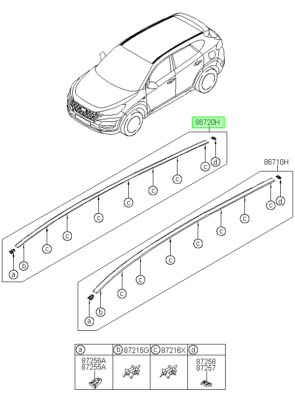 Moldura Rh Original Para Hyundai Tucson 2015-2022