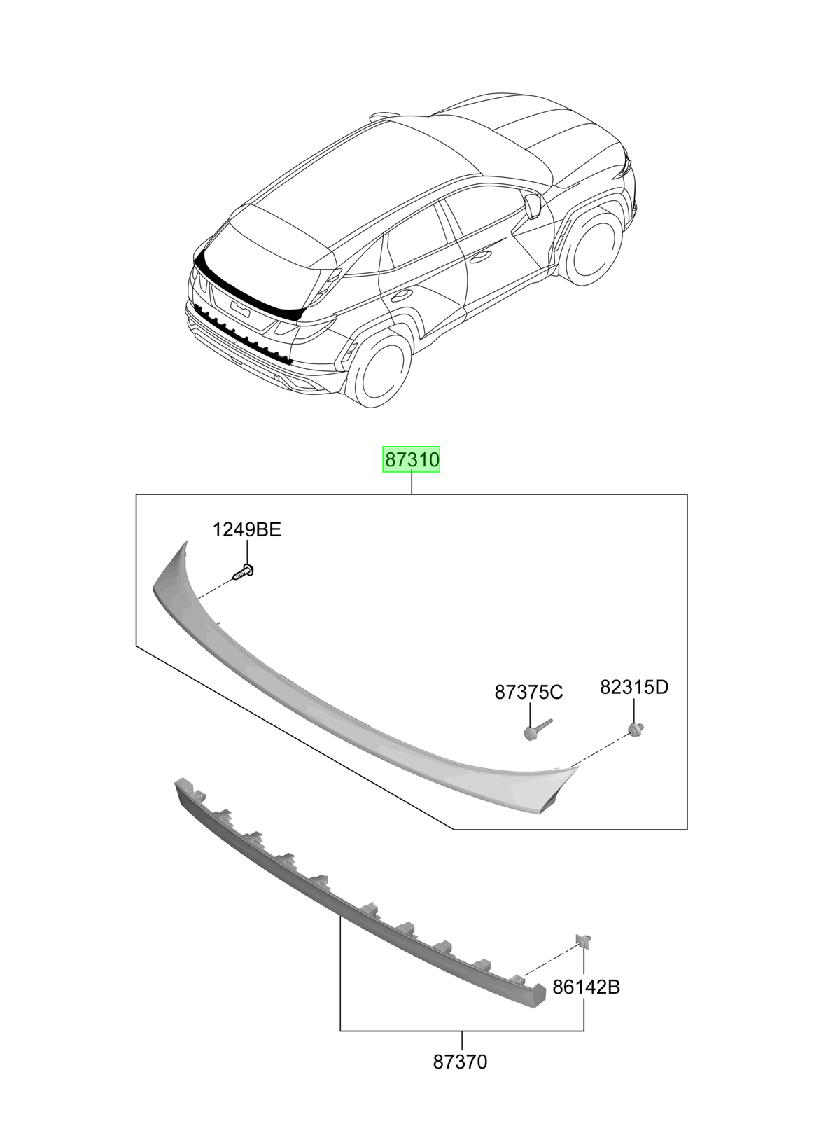 Luneta Original Para Hyundai Tucson 2020-2025