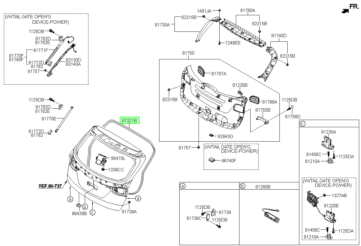 Goma Portalon Orig. Para Hyundai Santa Fe 2013-2018